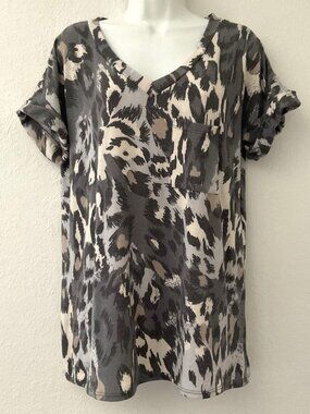 SEWN IN LOVE LEOPARD TOP LIGHTWEIGHT NEUTRAL COLORS